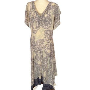 Vintage Mid Y2K Amanda Lane Maxi Paisley Dress 14
